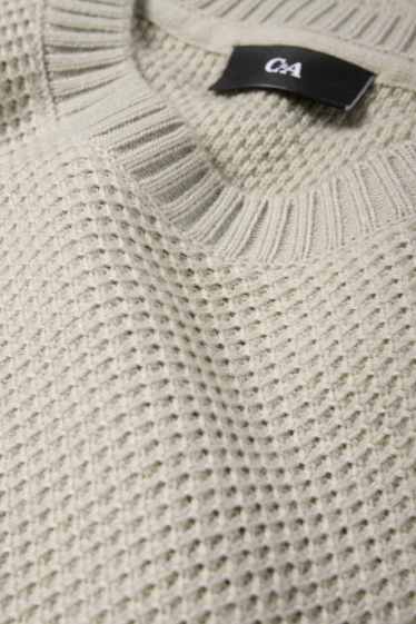 Men - Jumper - textured - mint green
