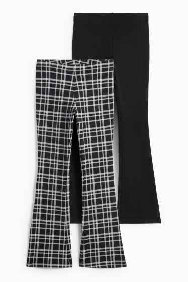 Nena - Paquet de 2 - leggings tèrmics acampanats - negre/gris
