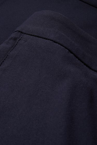 Women - Cloth trousers - mid-rise waist - tapered fit - dark blue
