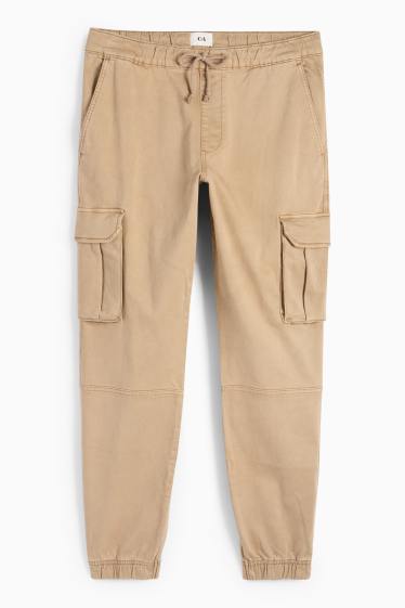 Herren - Cargohose - Tapered Fit - LYCRA® - taupe