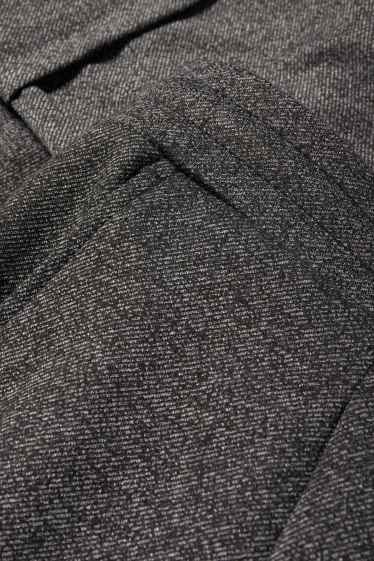 Damen - Jersey-Hose - Mid Waist - Tapered Fit - strukturiert - dunkelgrau