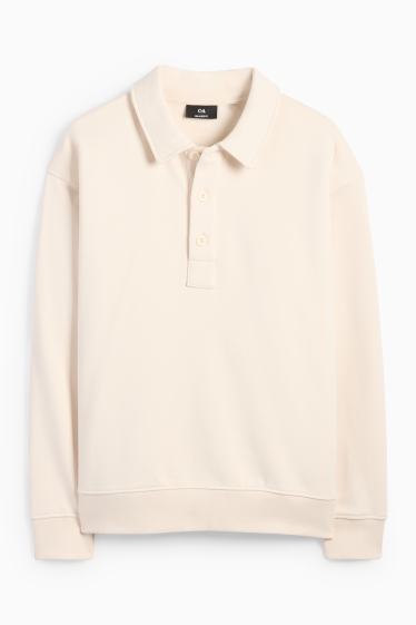 Herren - Poloshirt - Relaxed Fit - cremeweiß