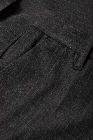 Herren - Chino - Tapered Fit - Nadelstreifen - dunkelgrau