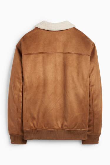 Herren - Blouson - Velourslederimitat - braun
