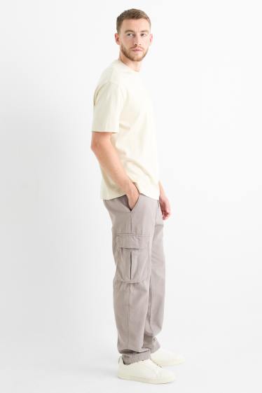 Hommes - Pantalon cargo - taupe