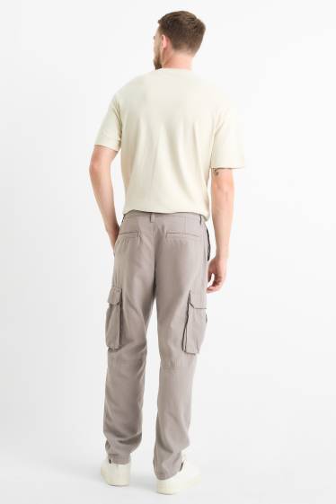 Hommes - Pantalon cargo - taupe