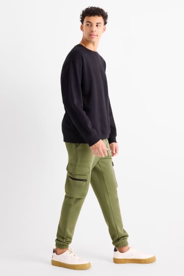 Hommes - Pantalon de jogging cargo - vert
