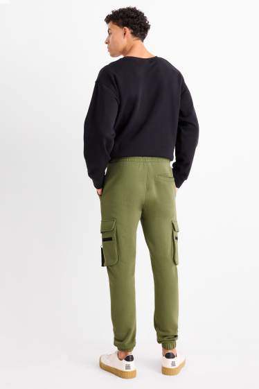 Hommes - Pantalon de jogging cargo - vert