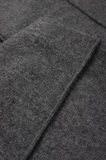 Women - Knitted joggers - gray-melange
