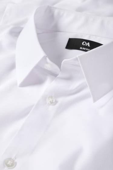 Herren - Businesshemd - Slim Fit - Kent - weiß