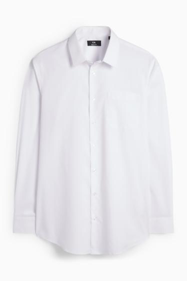 Pánské - Business košile - regular fit - kent - bílá