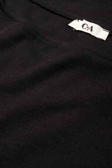 Damen - Langarmshirt - Slim Fit - schwarz