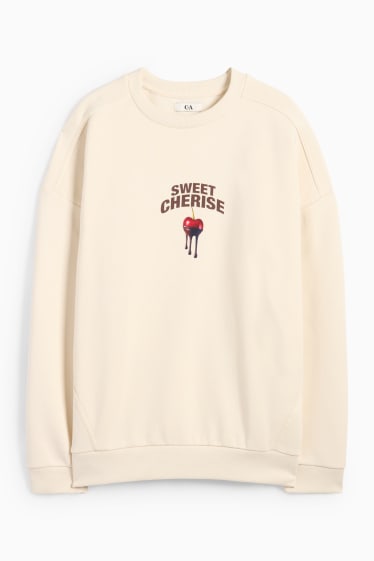 Damen - Sweatshirt - cremefarben