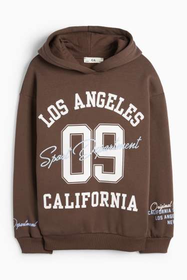 Kinder Mädchen - Los Angeles - Hoodie - dunkelbraun