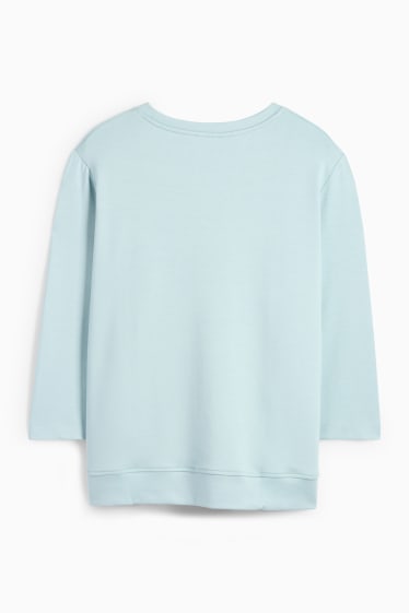 Damen - Langarmshirt - Relaxed Fit - helltürkis