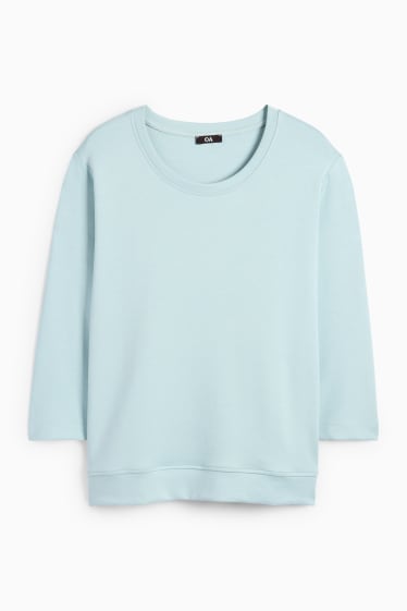 Damen - Langarmshirt - Relaxed Fit - helltürkis