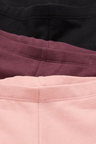Enfants filles - Lot de 3 - leggings chauds de coupe évasée - noir