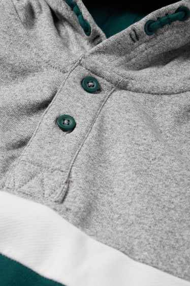 Enfants garçons - Sweat à capuche - gris clair chiné
