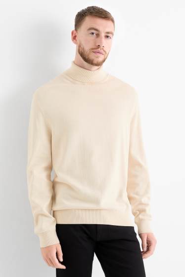 Hombre - Chaleco de cuello vuelto - beige claro