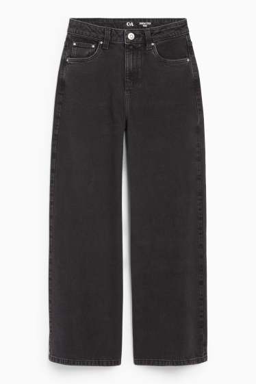 Kinder Mädchen - Wide Leg Jeans - dunkeljeansgrau