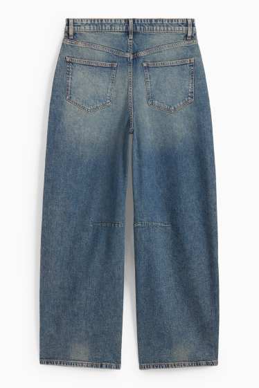 Dámské - Balloon jeans - mid waist - džíny - modrošedé