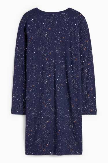 Women - Nightdress - patterned - dark blue