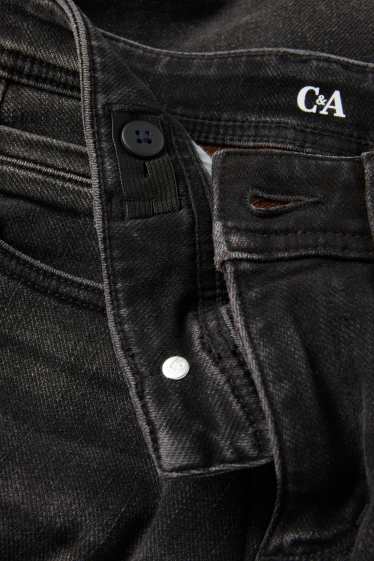 Dzieci chłopcy - Straight jeans - ciepłe dżinsy - jog denim - dżins-szary