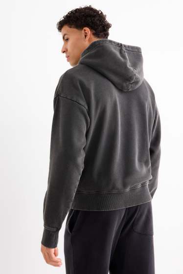 Men - Hoodie - black-melange