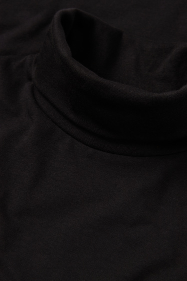 Herren - Rollkragenshirt - schwarz
