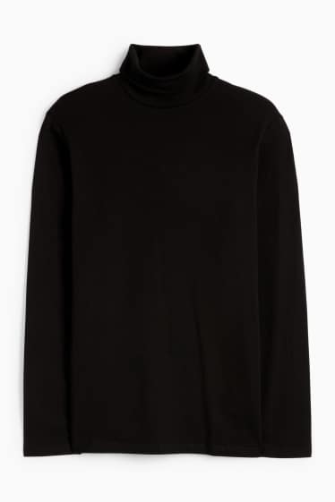 Herren - Rollkragenshirt - schwarz