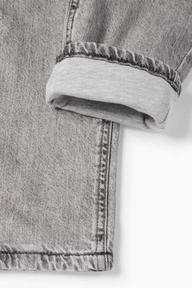 Kinder Buben - Loose Fit Jeans - Thermojeans - helljeansgrau