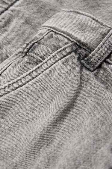 Kinder Buben - Loose Fit Jeans - Thermojeans - helljeansgrau