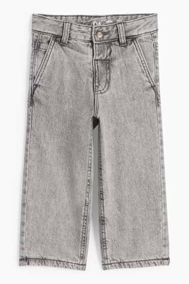 Kinder Buben - Loose Fit Jeans - Thermojeans - helljeansgrau