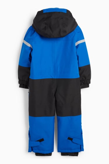 Kinder Buben - Skianzug mit Kapuze - wasserdicht - blau