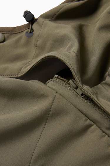 Damen - Softshellmantel mit Kapuze - wasserabweisend - 4 Way Stretch - grün