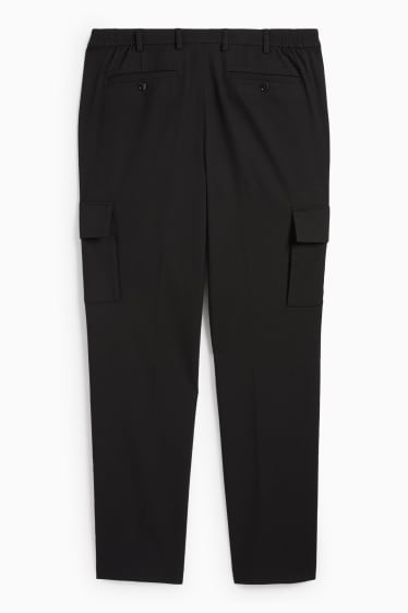 Herren - Baukasten-Hose - Regular Fit - Flex - schwarz