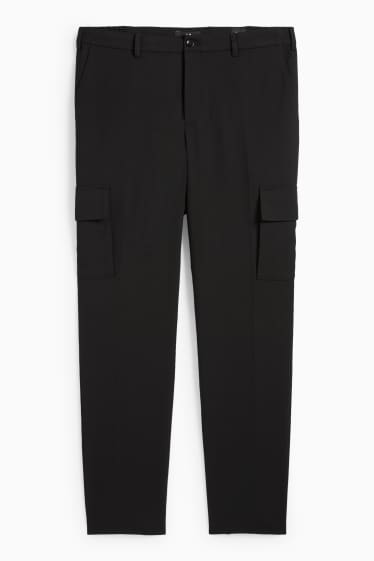 Herren - Baukasten-Hose - Regular Fit - Flex - schwarz