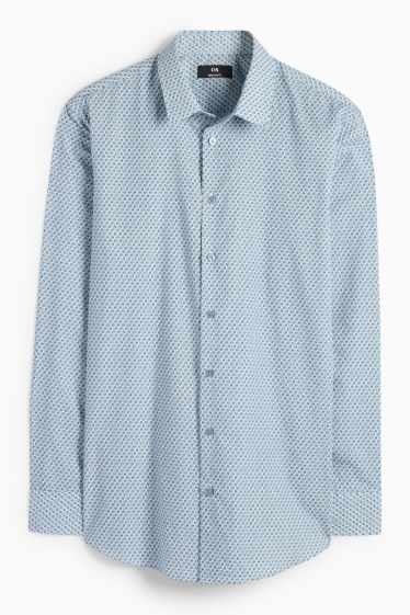 Herren - Set - Pullover mit V-Ausschnitt und Businesshemd - 2 teilig - dunkelblau