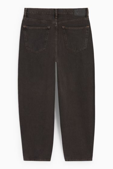 Pánské - Barrel jeans - džíny - hnědé