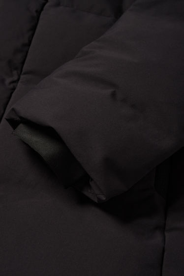 Home - Parca amb caputxa - hivern - resistent a l'aigua - negre