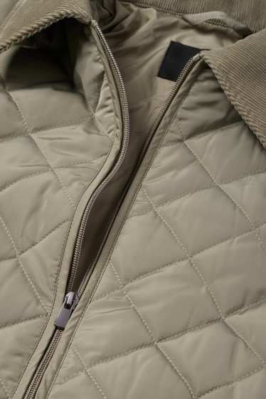 Damen - Steppmantel - khaki