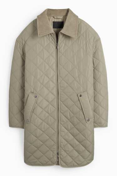 Damen - Steppmantel - khaki