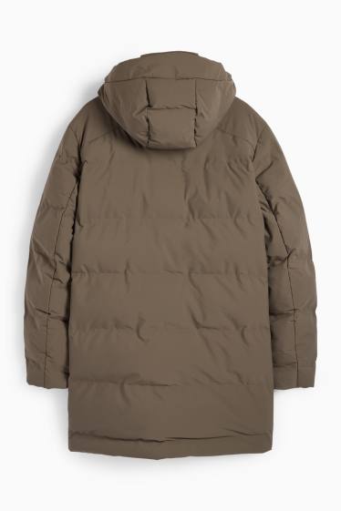 Hommes - Parka à capuche - hiver - déperlante - marron