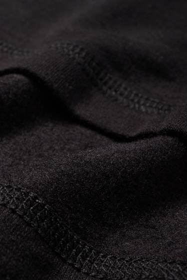 Dámské - Tričko s dlouhým rukávem - slim fit - černá