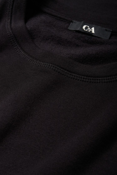 Dámské - Tričko s dlouhým rukávem - slim fit - černá