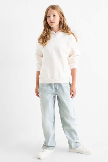 Kinder Mädchen - Balloon Jeans - helljeansblau