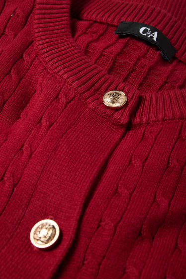 Dames - Cardigan - donkerrood