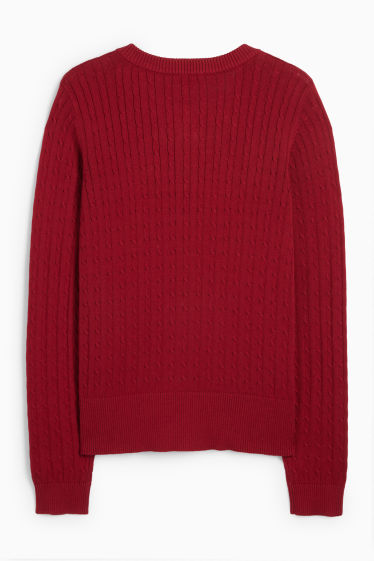 Dames - Cardigan - donkerrood