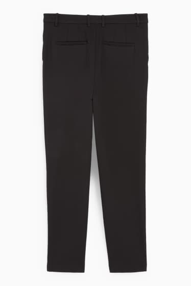 Dames - Pantalon - high waist - tapered fit - zwart