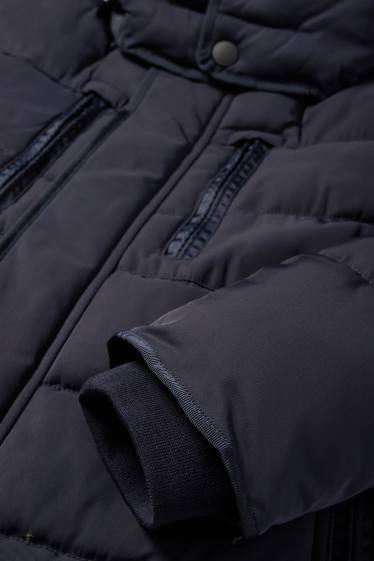 Hombre - Chaqueta acolchada con capucha - azul oscuro